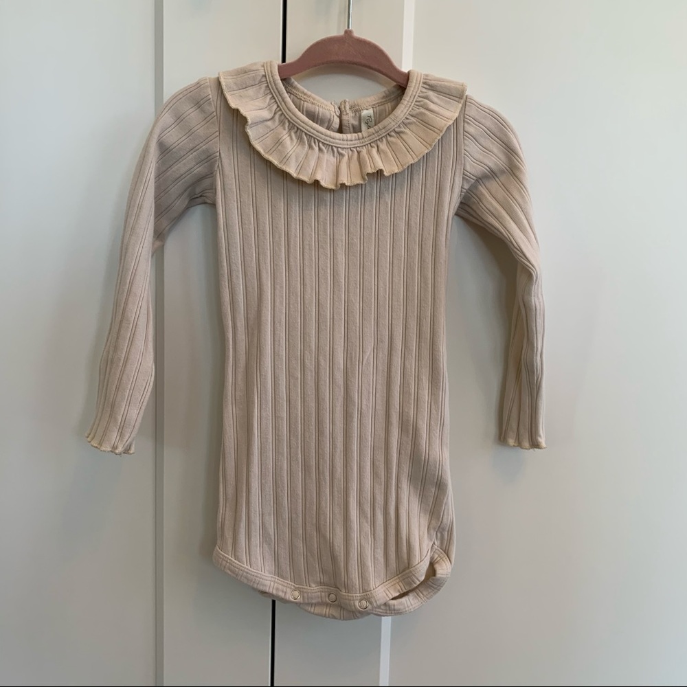 Rylee + Cru Ruffle Collar Bodysuit